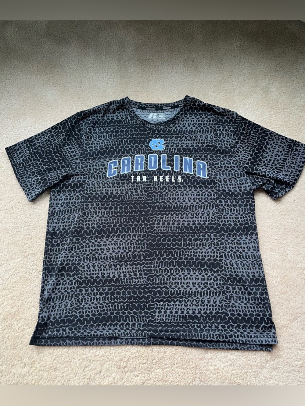 Russell Men’s Black UNC Carolina Tar Heels Athletic T Shirt - Size XL - VGUC